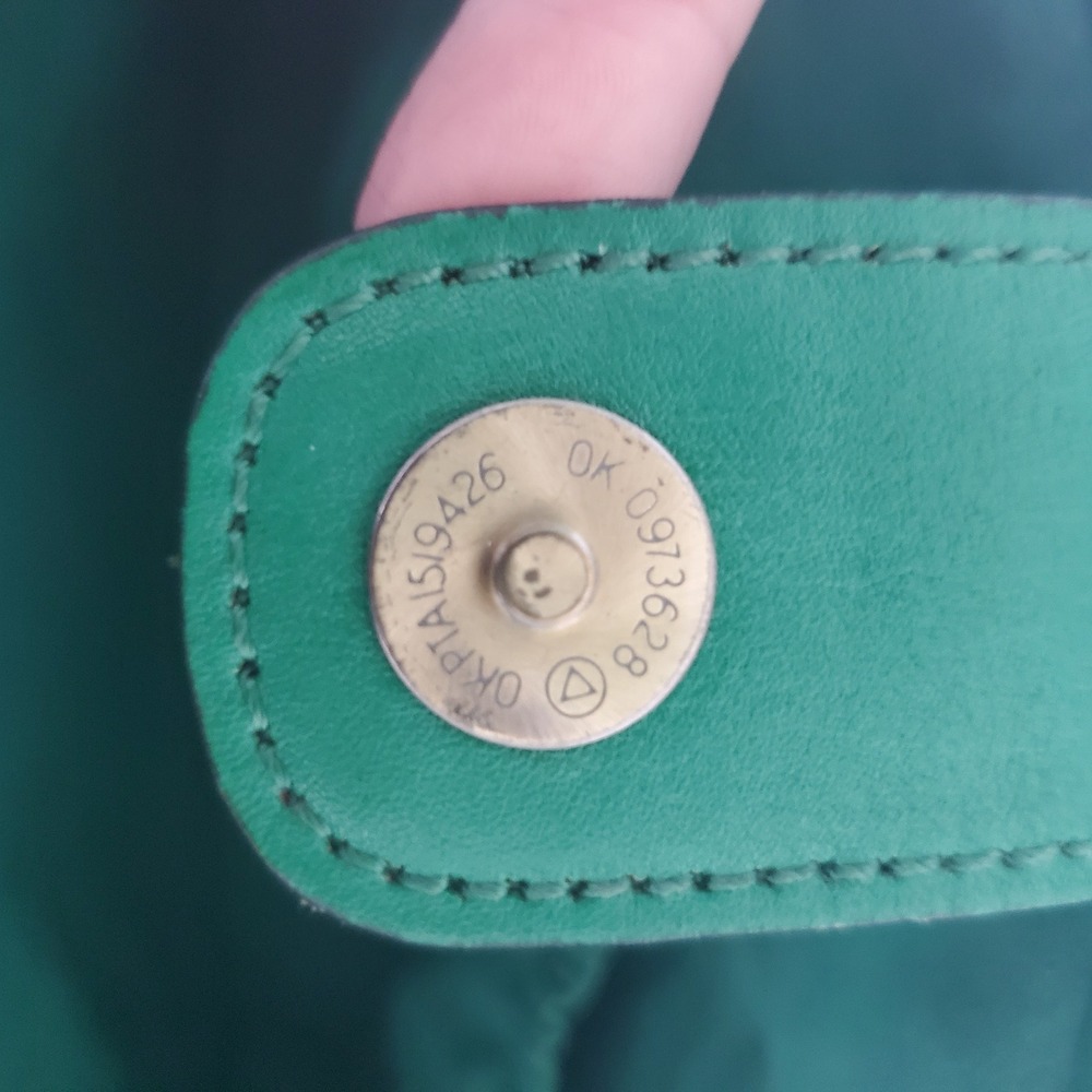 Patricia Nash Adeline Soft Green Leather Floral Embossed Tooled Tote Bag Brass - Picture 16 of 16